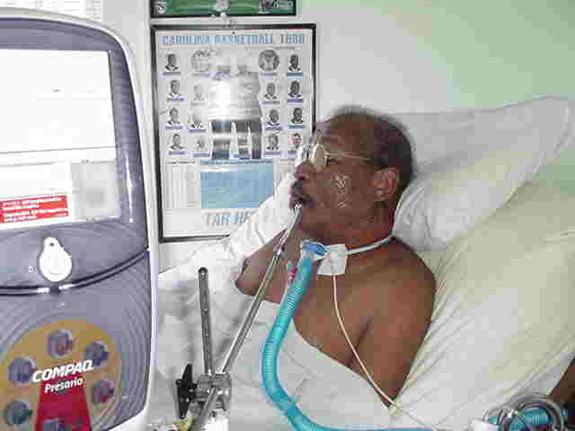 Mr Scott using his computer